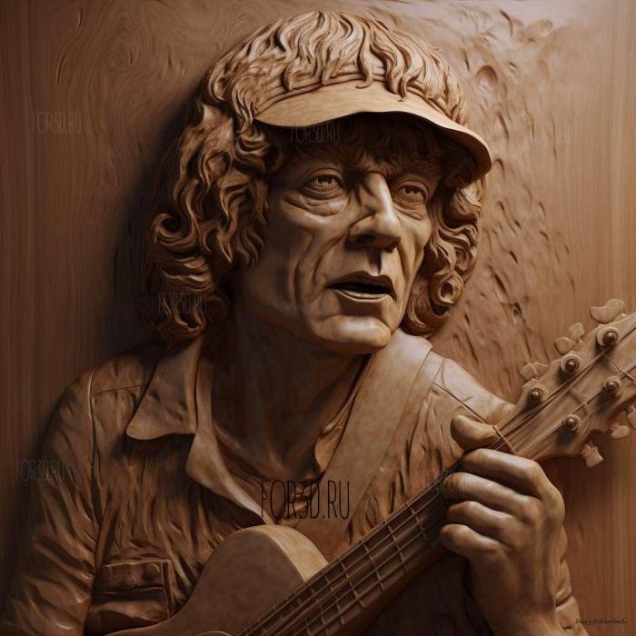 Angus Young 2 stl model for CNC